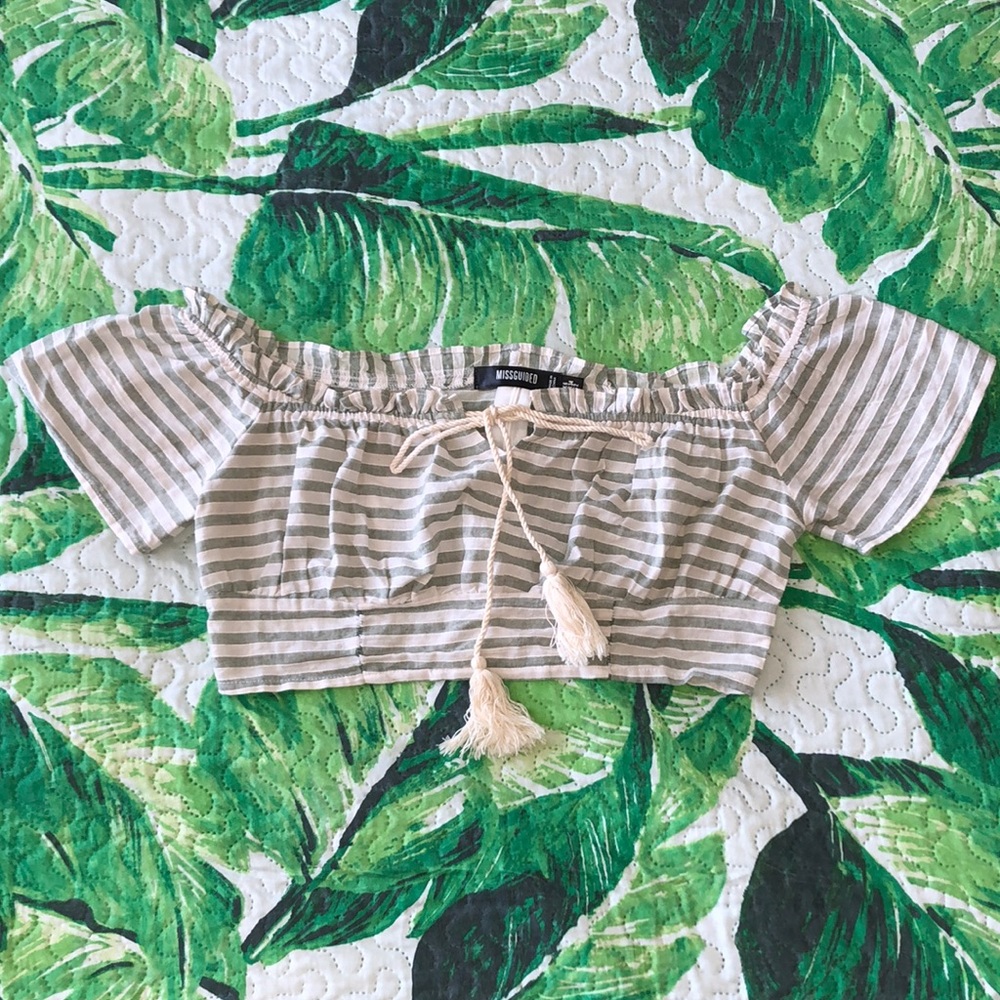 Missguided strapless crop top